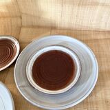 6 glazed stoneware plates, Denmark