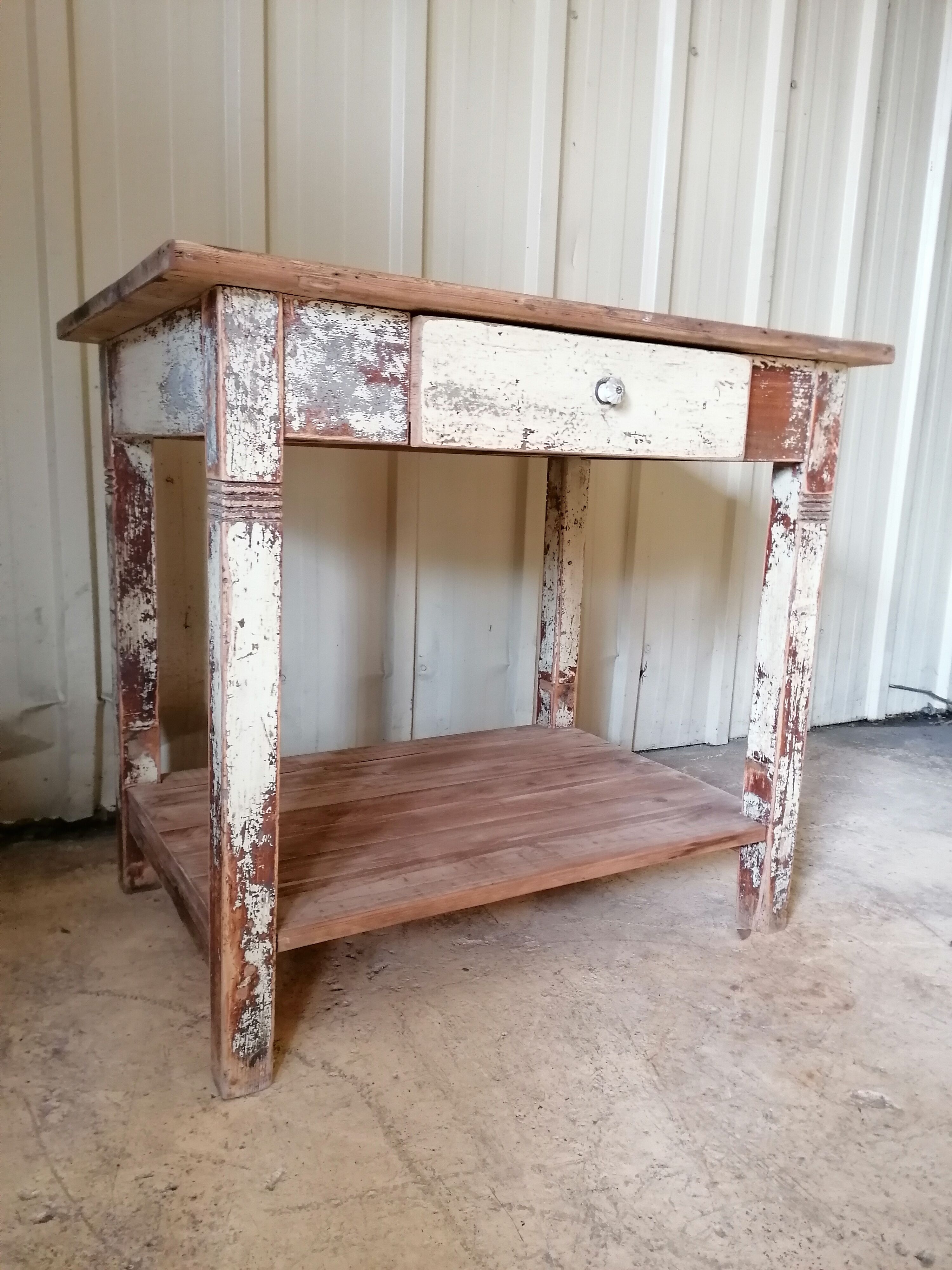 Small vintage wooden table