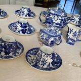 Service à thé/café ancien Villeroy et Bosh motifs Asie bleu