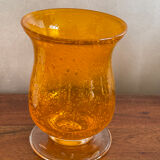 Orange Biot glass photophore