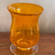 Orange Biot glass photophore