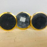 Three Scandinavian brass candle holders