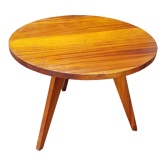 Round wooden coffee table