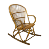 Fauteuil à bascule en bambou, France 1960