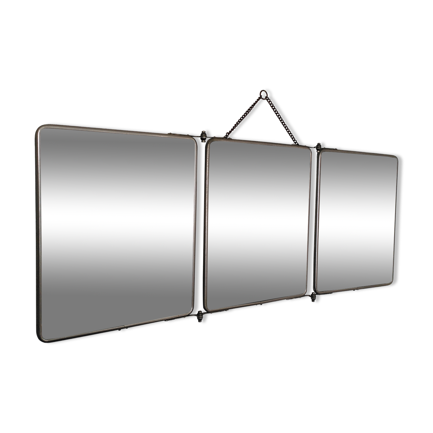 Triptych barber's mirror