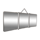 Miroir de barbier triptyque