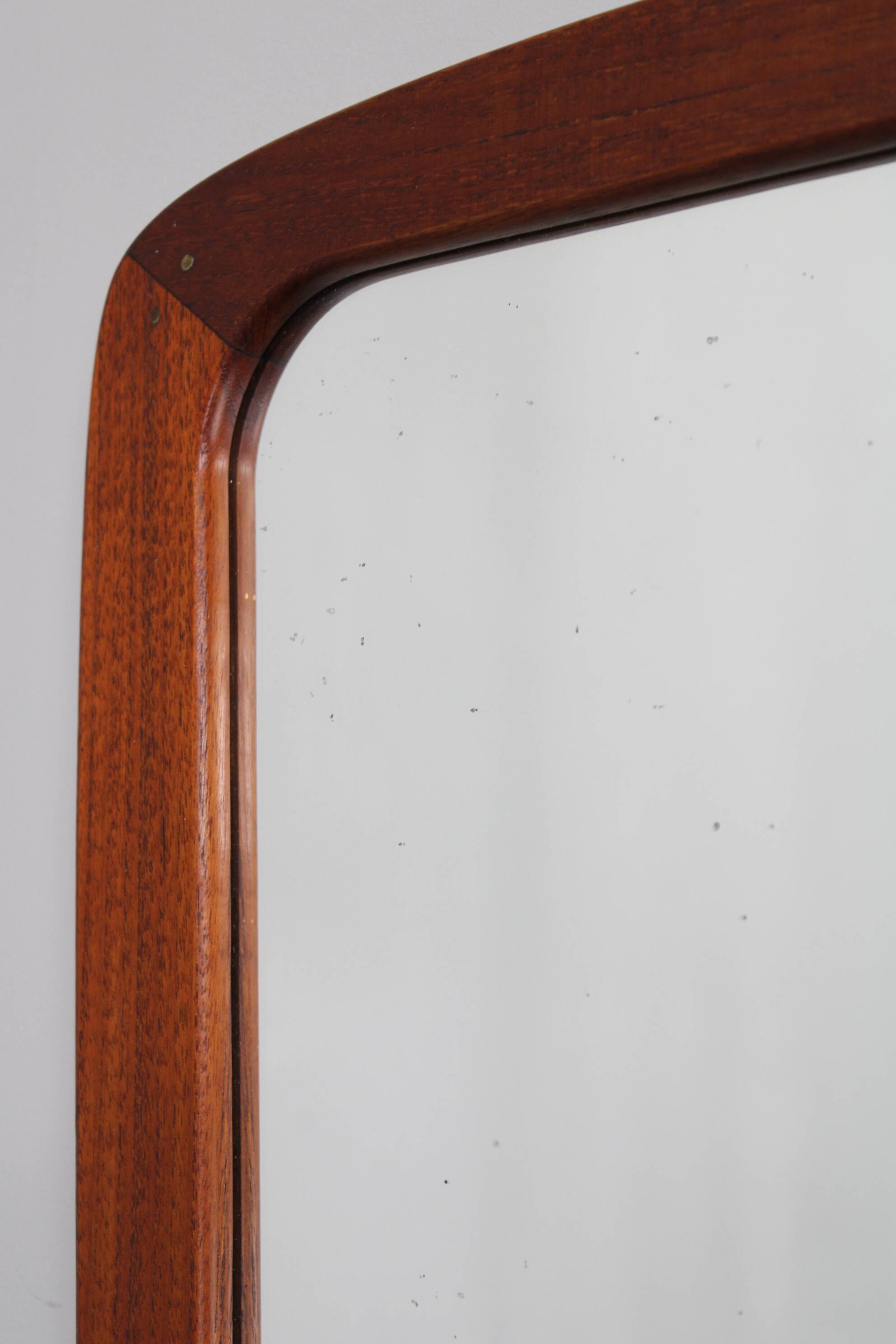 1960s Danish solid teak mirror by Johansens Spejle Kobenhavn