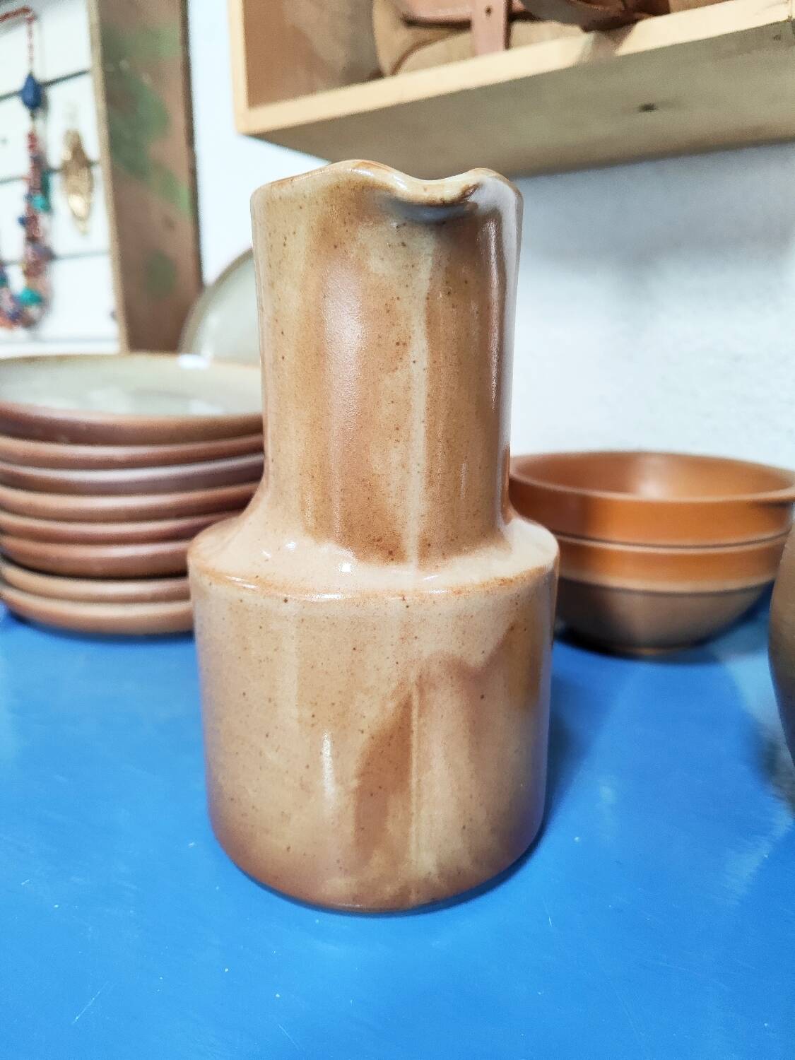 Stoneware carafe Brenne stoneware from France 1960s