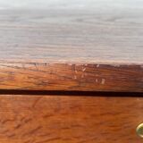 Modernist wooden desk with compass feet 1950