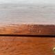 Bureau moderniste en bois à pieds compas 1950