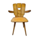 Brutalist wooden chair 1960