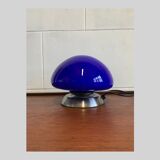 Vintage blue mushroom table lamp with DIM TOUCH
