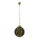 1970s Czech Smoked Glass Globe and Brass Pendant Light