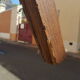 Raw wood farm table coffee table