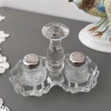 Salt and pepper shaker vintage glass