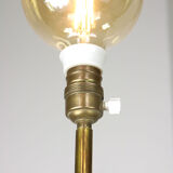 Minimal mid-century brass & marble lamp