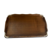 Plateau bois et laiton  62X39