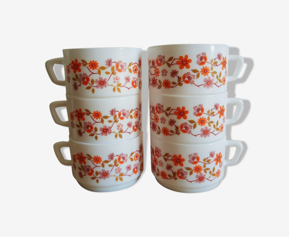 Lot de 6 tasses à café Arcopal modèle Scania