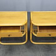 Pair of bamboo bedside tables by Kenneth Bergenblad for DUX, 1960s
