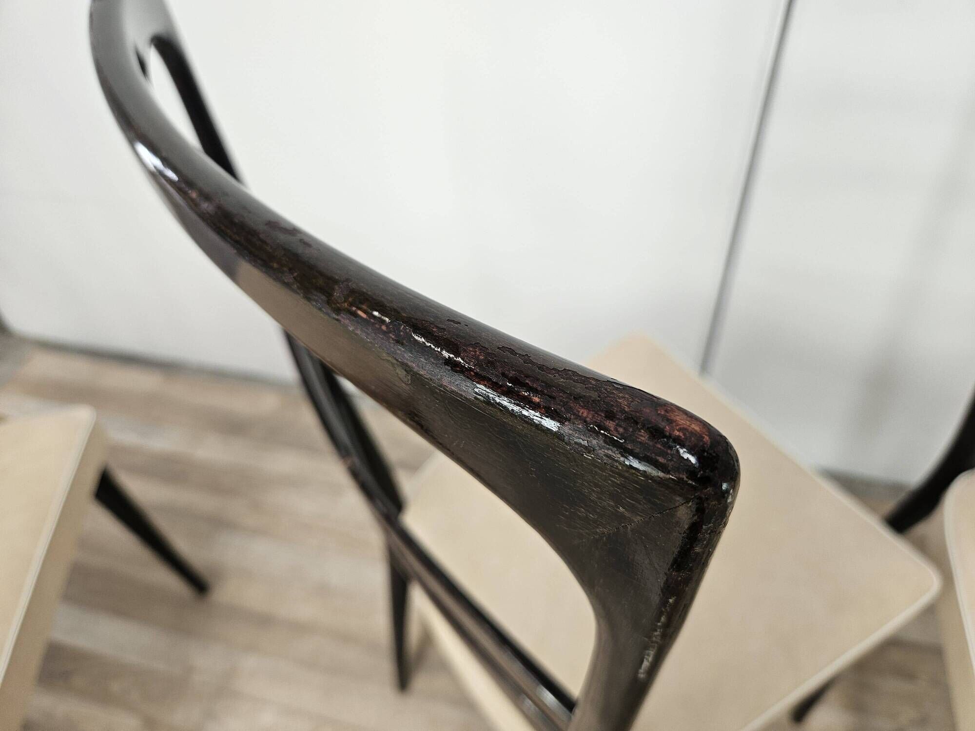 Beech and Skai dining chairs