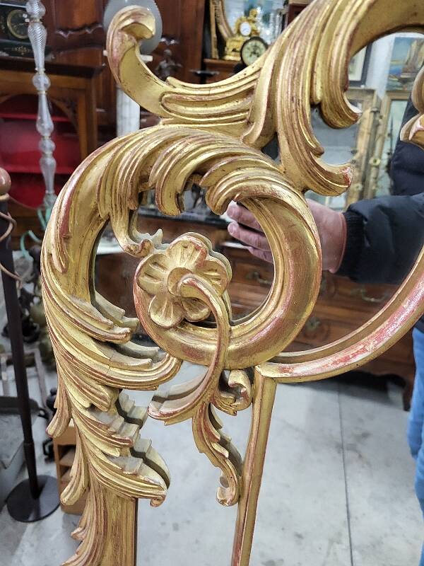 Golden wooden glazed mirror ref mart