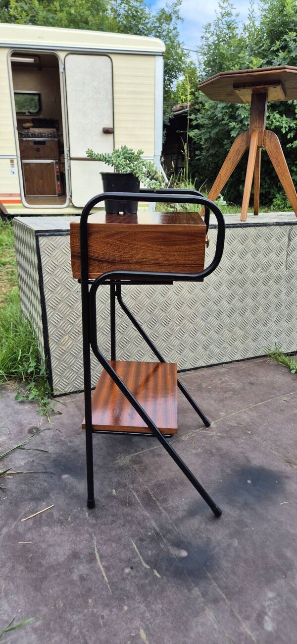 Table de chevet nuit vintage Jacques Hitier (Années 50)