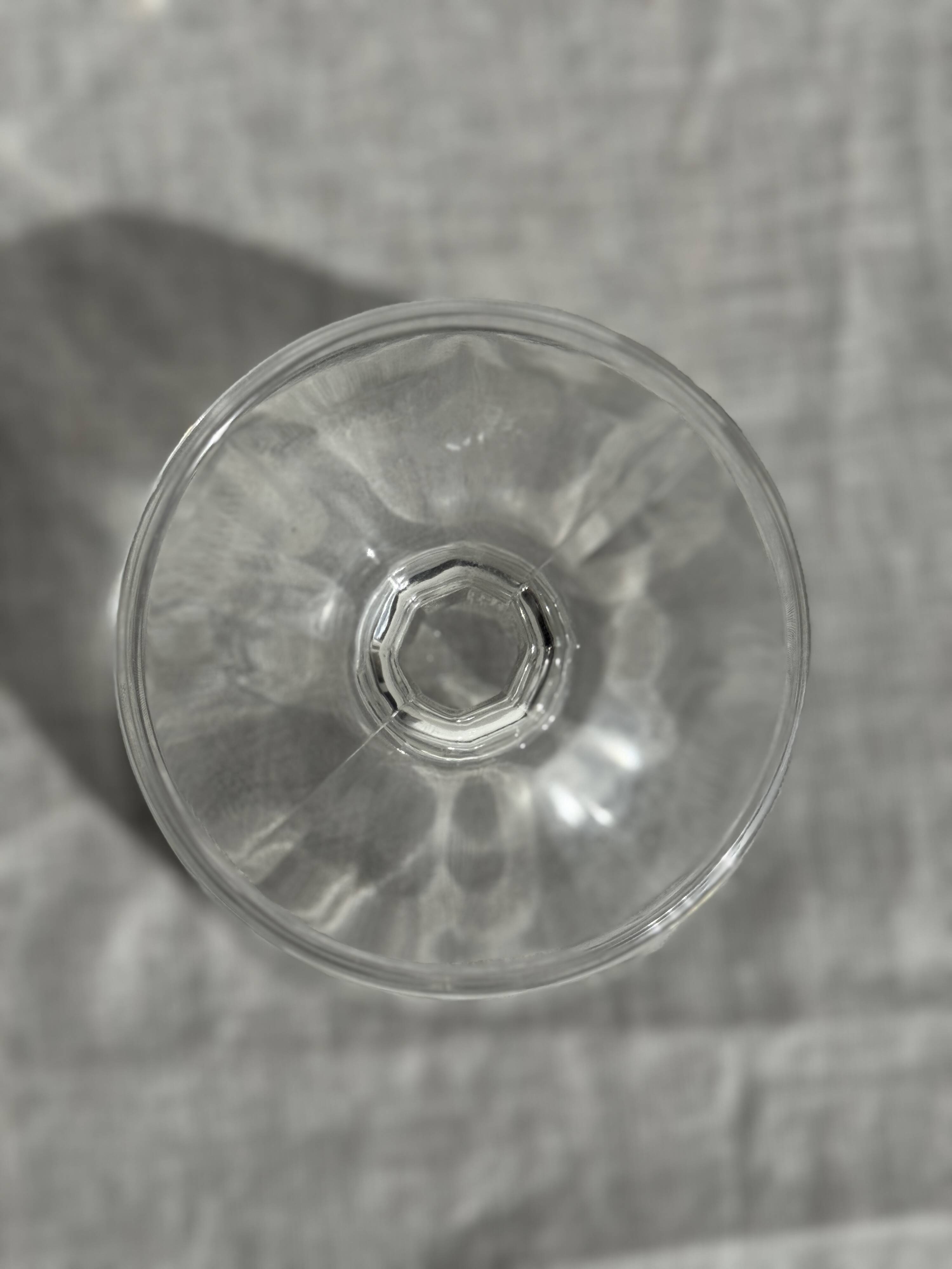 Set of 10 small vintage glass ice cream bowls.