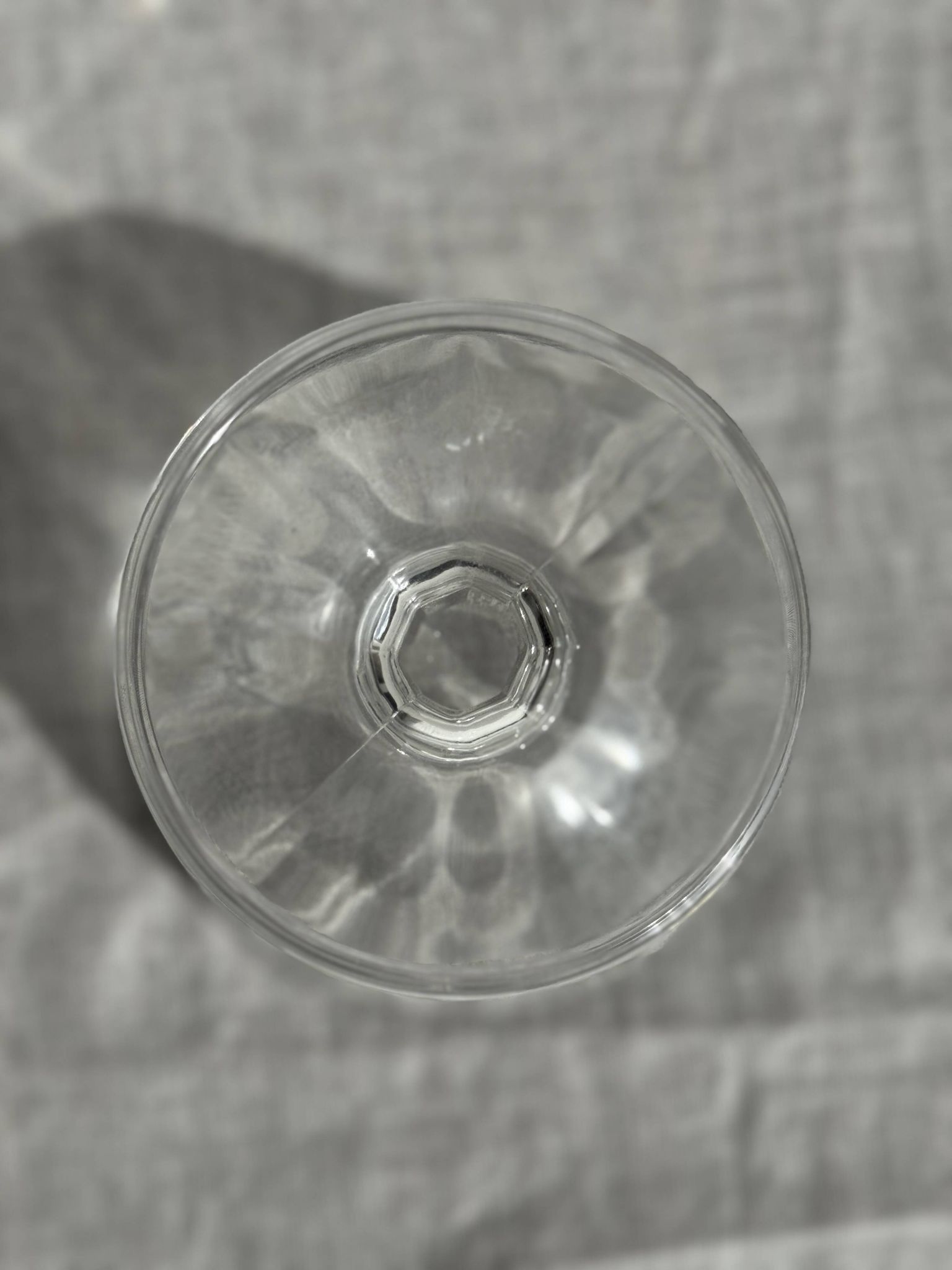 Set of 10 small vintage glass ice cream bowls.