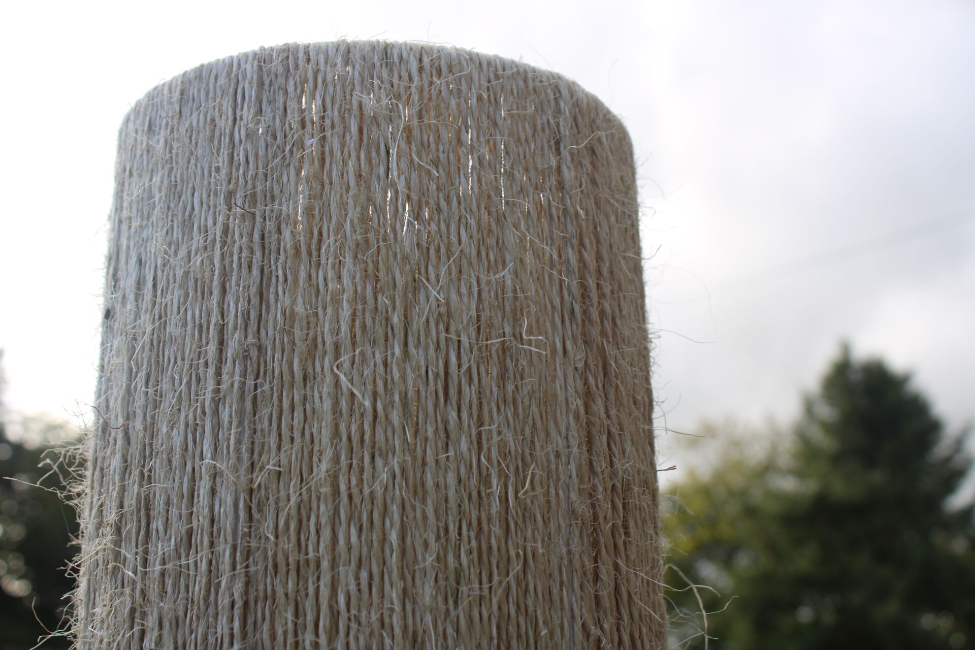 Ceramic lamp and rope shade