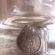 Glass liquor glass with tin sconces signed J. de Rey