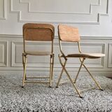 Vintage restored folding chairs
