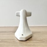 Patère, portemanteau en porcelaine de Limoges blanche