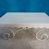 Table basse fer forgé plateau bois