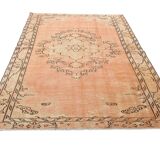 5x8 Salmon & Peach Geometric Persian Rug, 156x255Cm