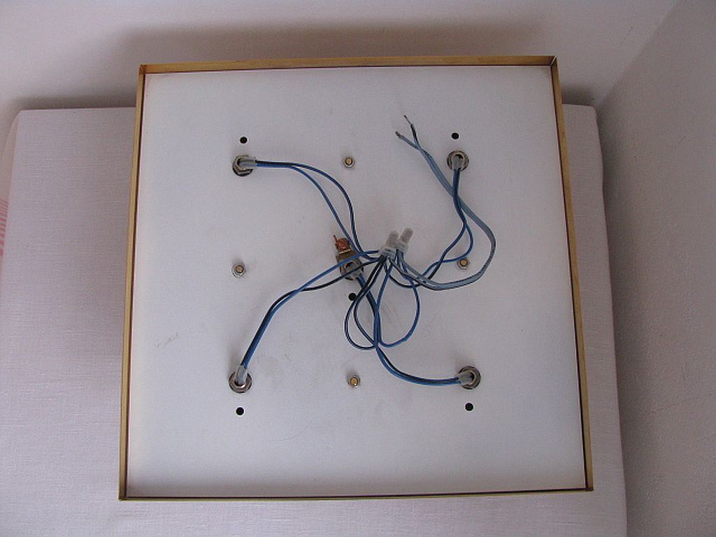 Lampe murale doré, cristaux de verre des années 1960