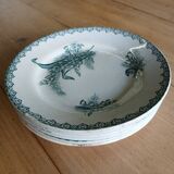 6 old Terre de fer flat plates
