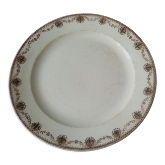 Plat rond en faience de clairefontaine