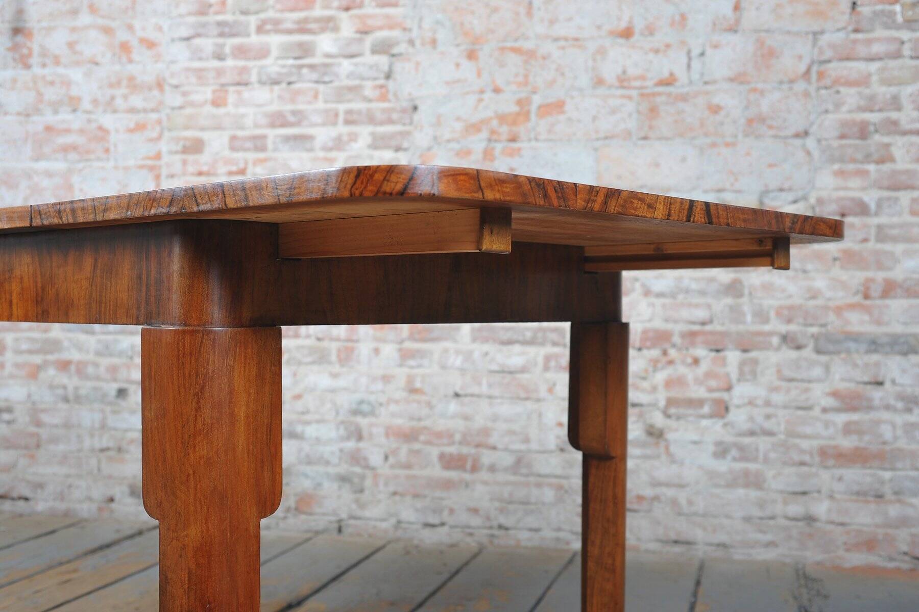 Art Deco Dining Set in Beech and Spruce, 1920s, Set of 5