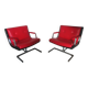 Pair of leather armchairs by Raphael Raffel from the 70s