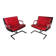Pair of leather armchairs by Raphael Raffel from the 70s