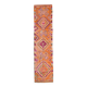 3x11 Pumpkin Orange Vintage Runner Rug, Wool Runner Rug, 77x326Cm