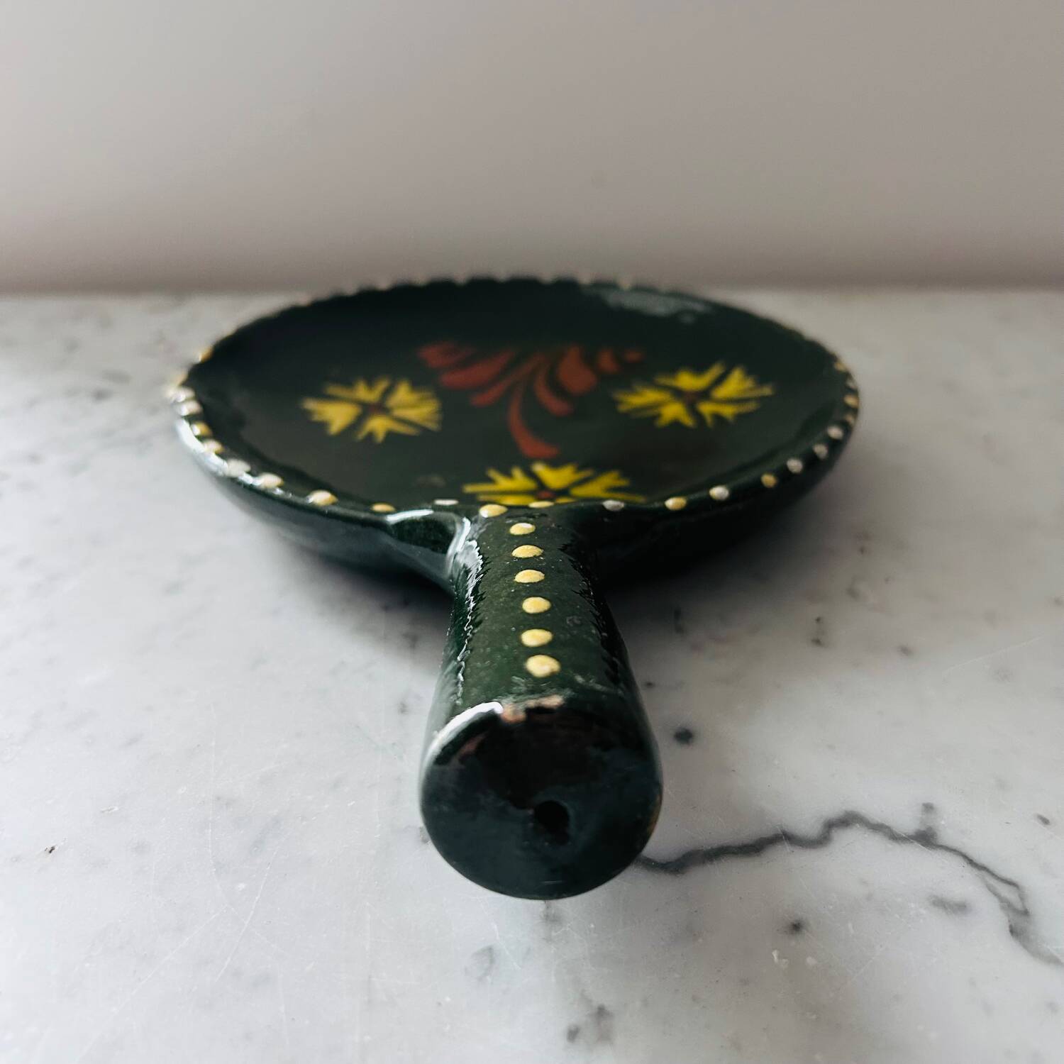 Alsatian pottery plate signed