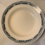 Soup tureen and 6 old Longchamp soup plates, Terre de Fer, Marcel model