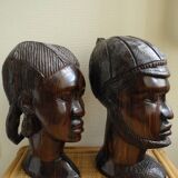 Pair of African sculptures from the 50s
