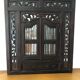 Vintage Indonesian teak shuttered mirror