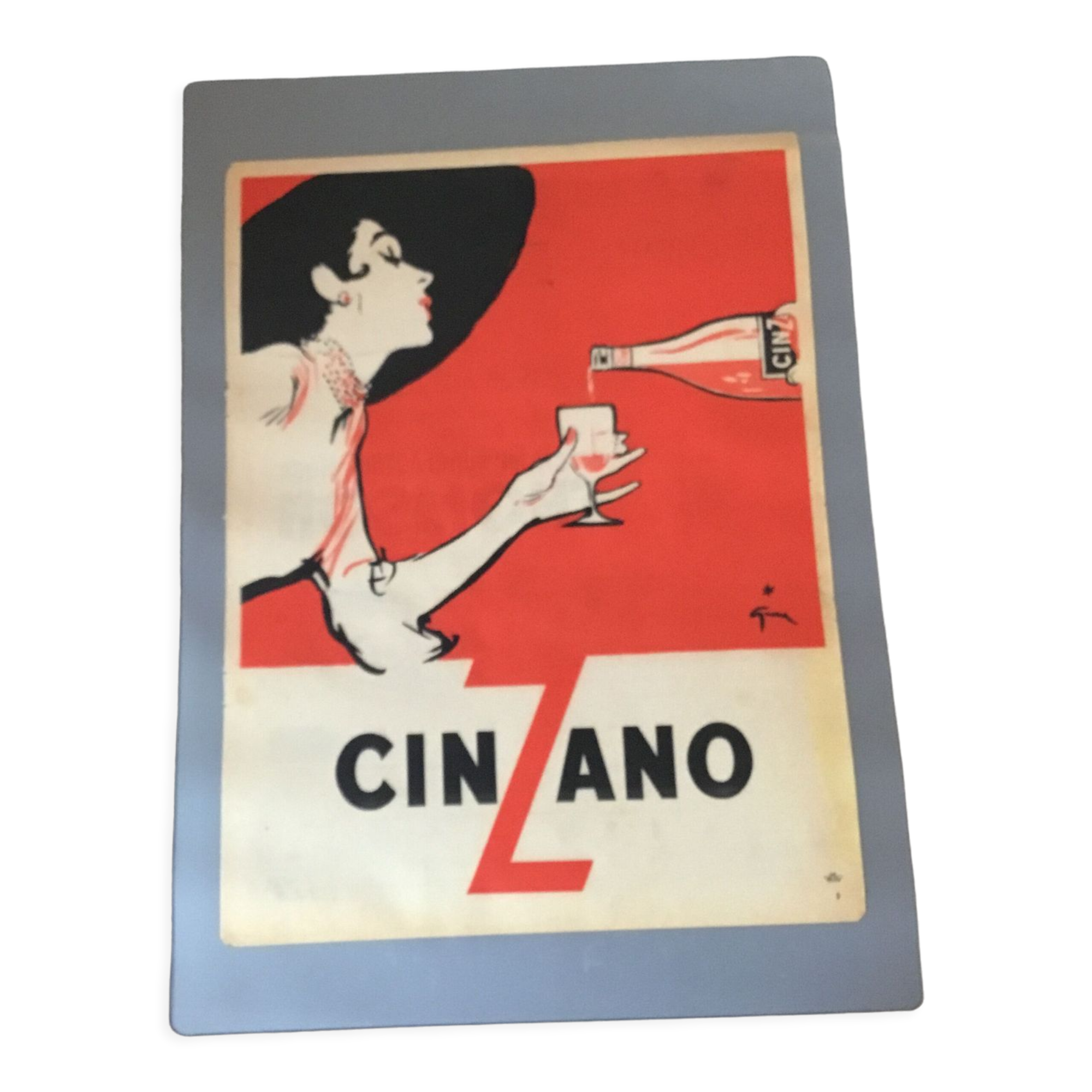 Vintage advertising to frame cinzano