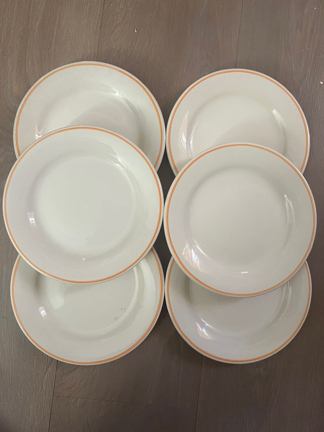 6 assiettes à dessert Gien