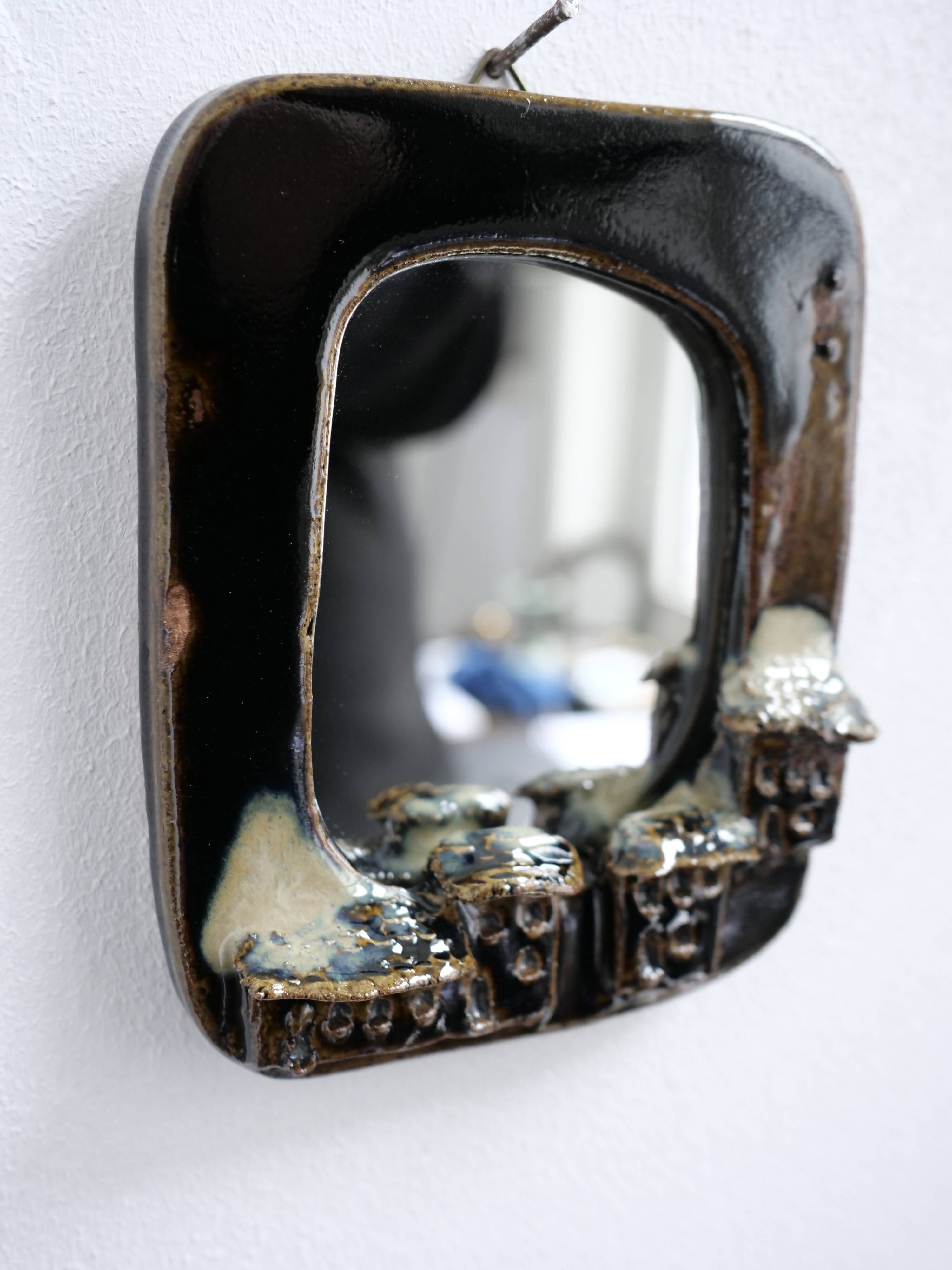 vintage ceramic mirror