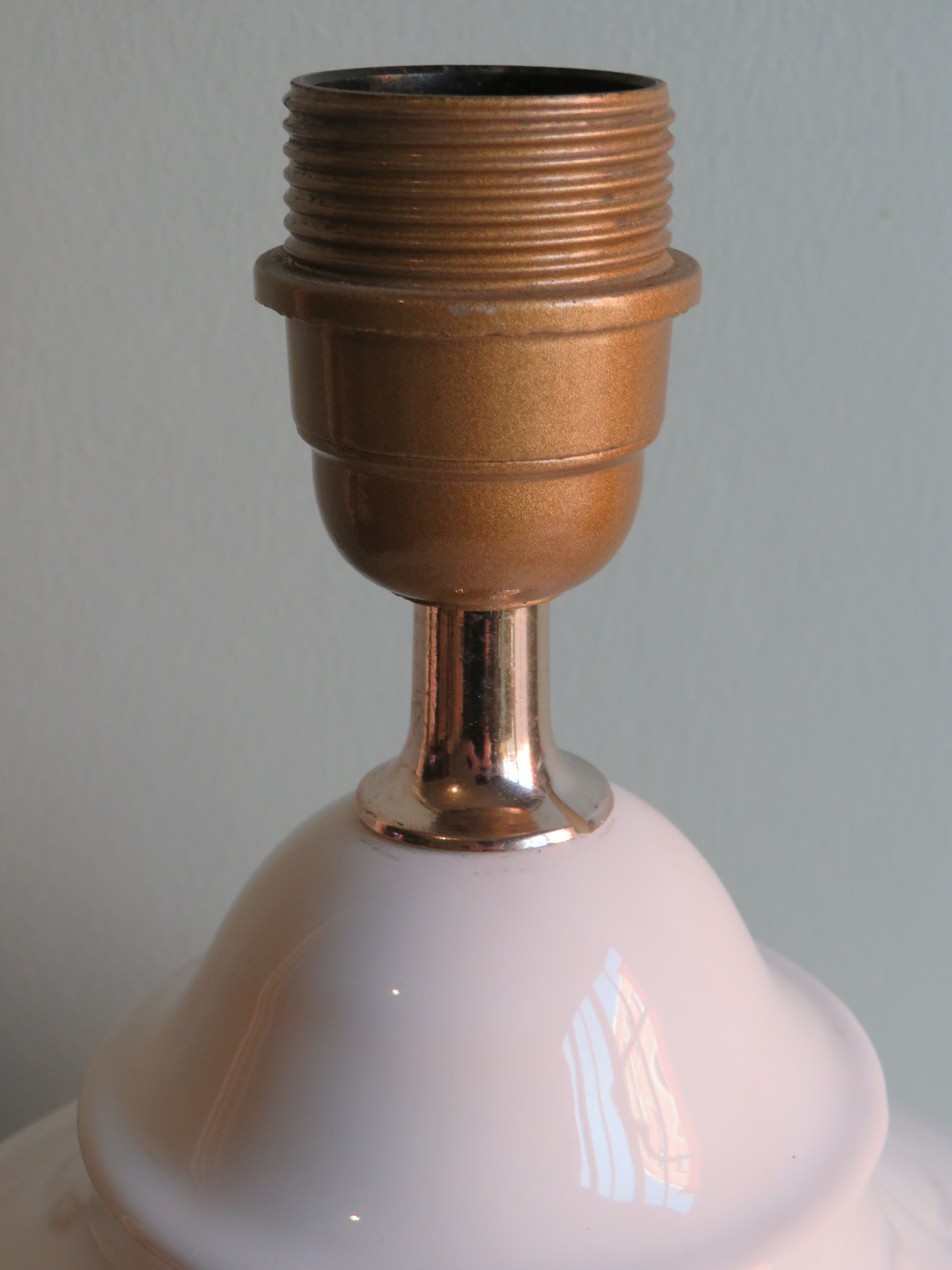 Ceramic lamp foot with floral motif, 1970 France