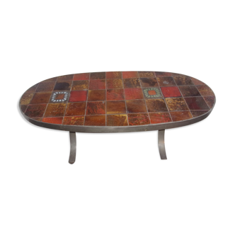 Roche ceramic coffee table - Bobois 1970